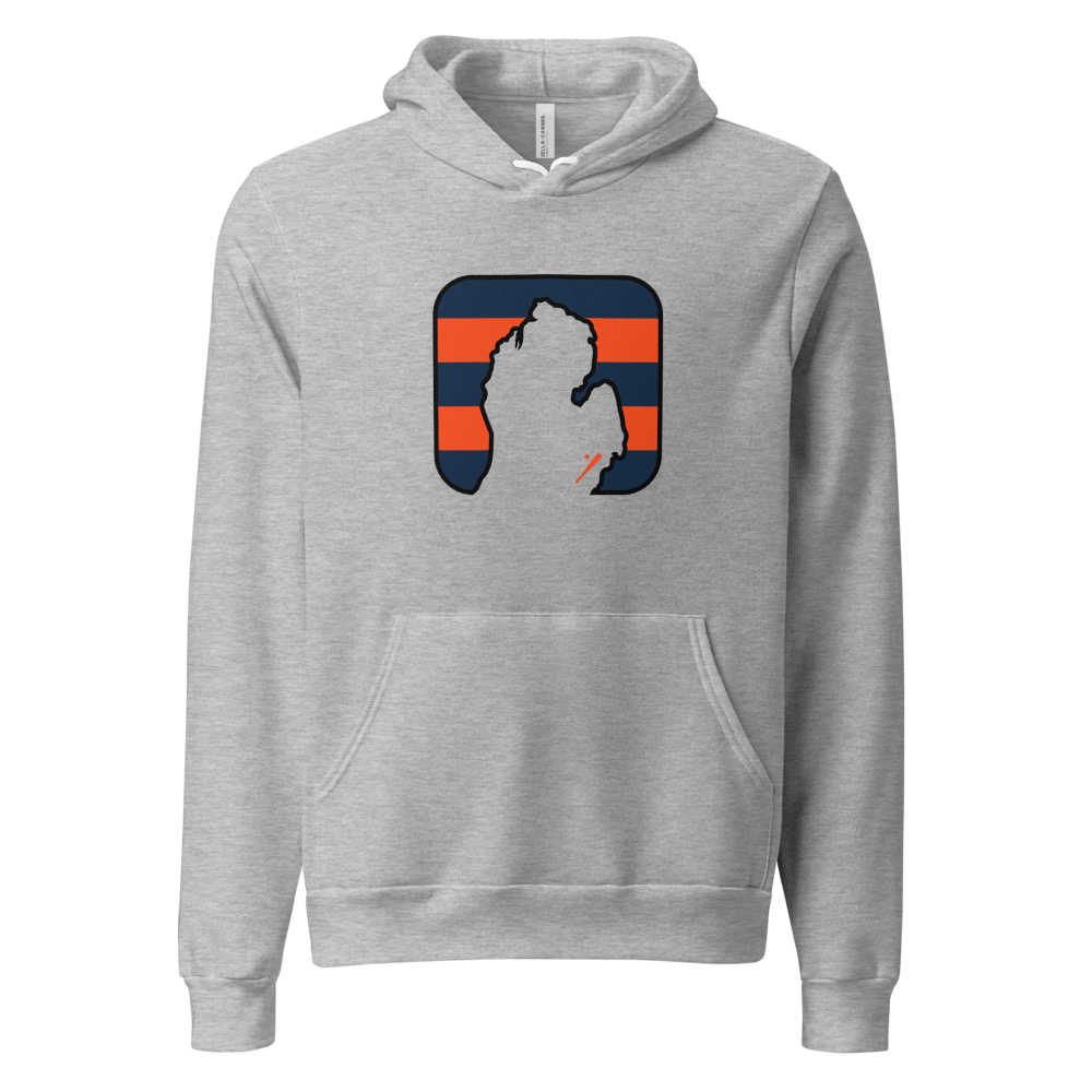 Detroit Baseball Hoodie - Athletic Heather - front