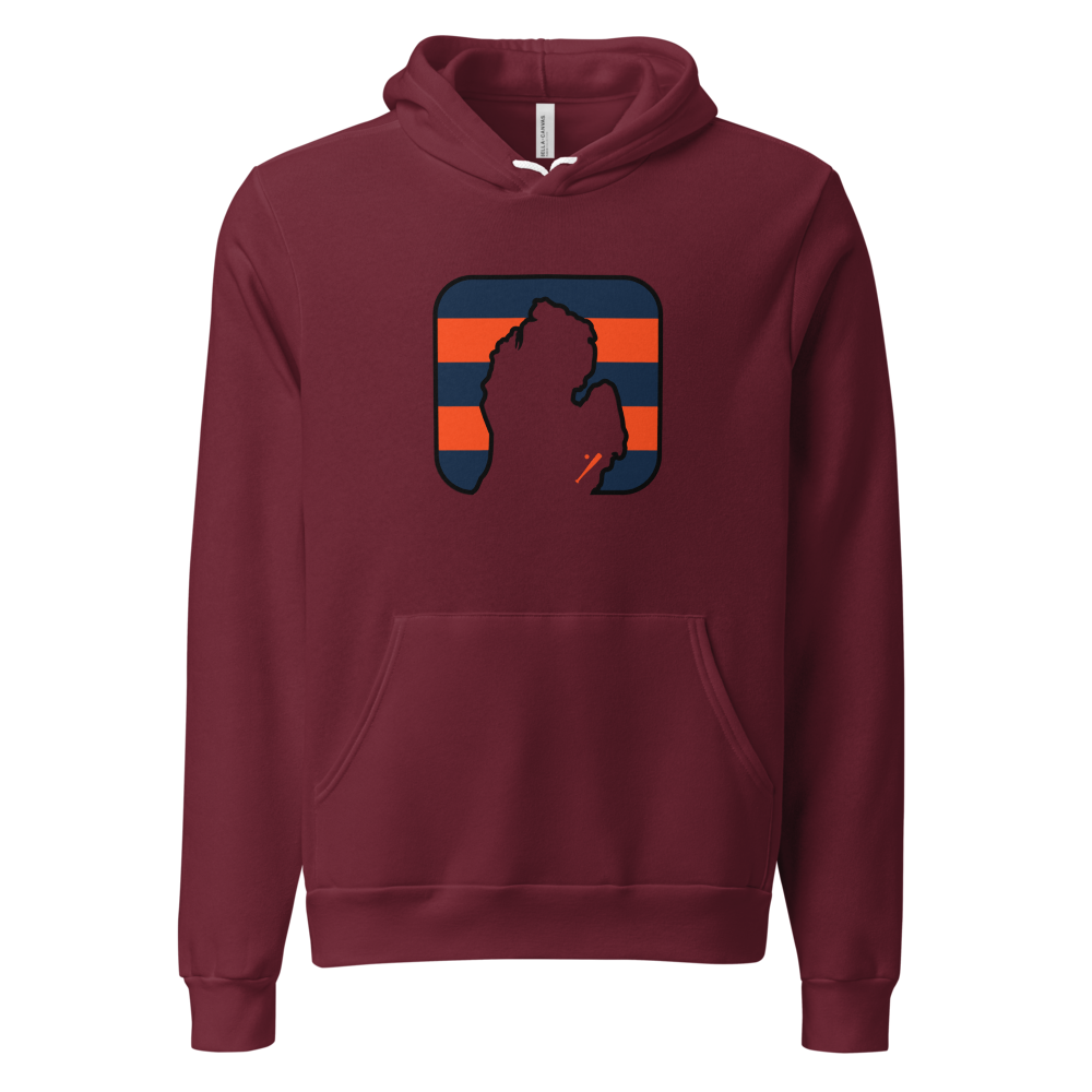 Detroit Baseball Hoodie - Maroon - front