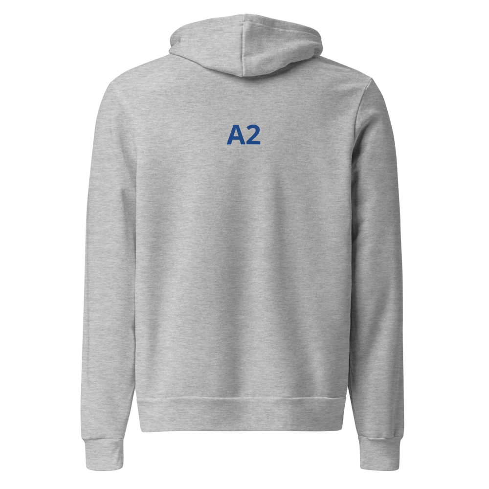 A2 Hoodie - Athletic Heather - back