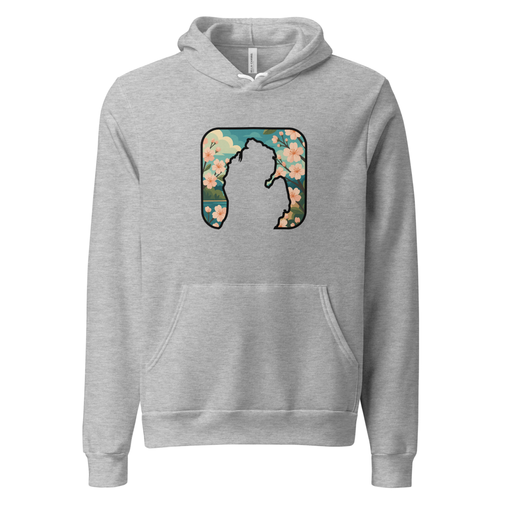 Cherry Blossoms Hoodie - Athletic Heather - front
