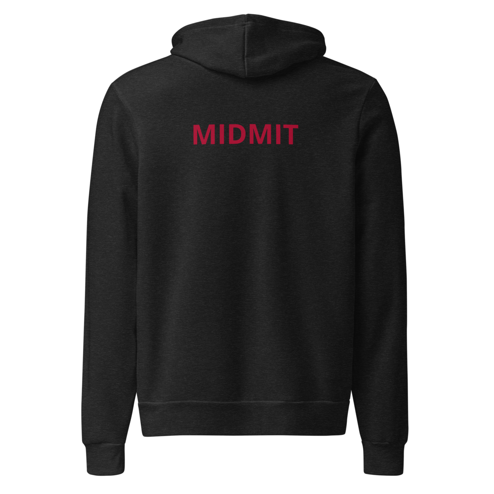 Midmit Hoodie - Black Heather - back