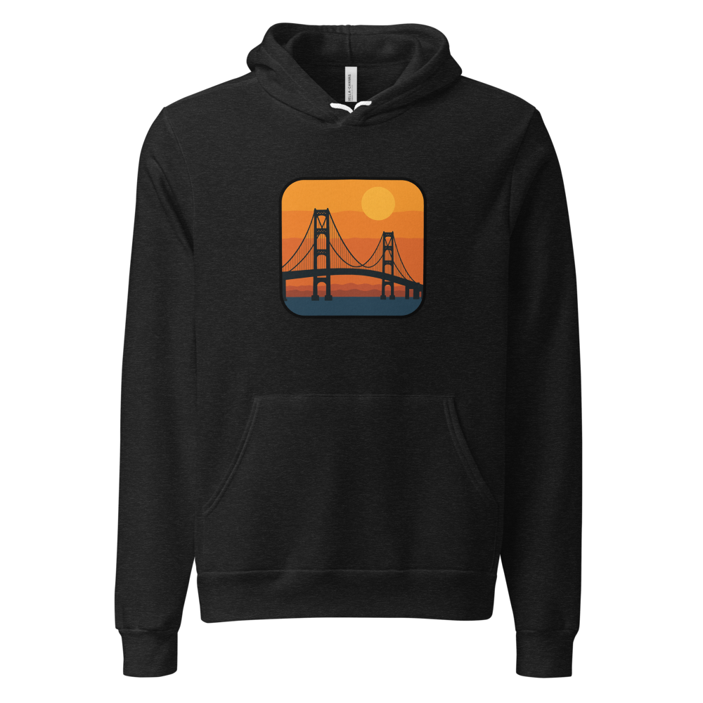 Lakes Mac Hoodie - Black Heather - front