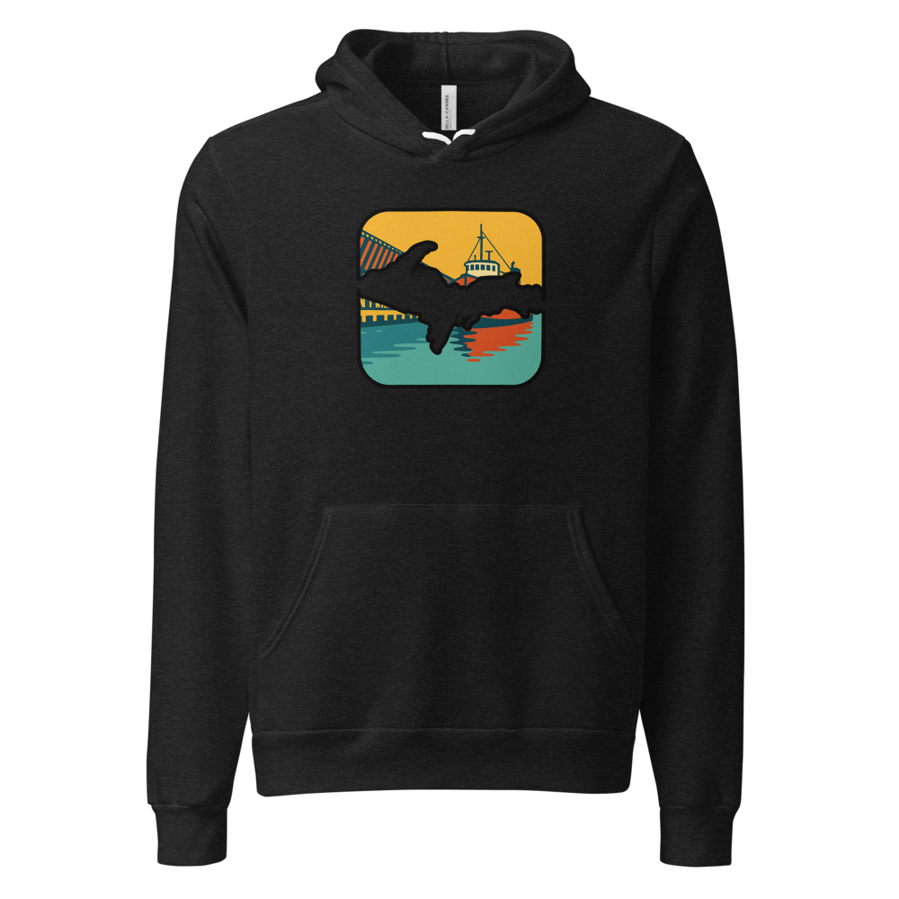 Ore Dock Hoodie - Black Heather - front