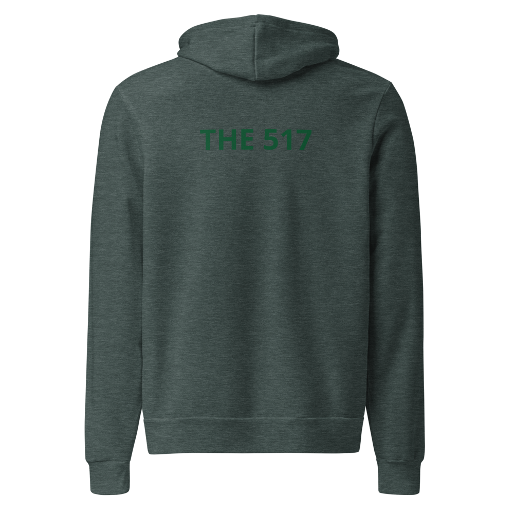 The 517 Hoodie - Heather Forest - back