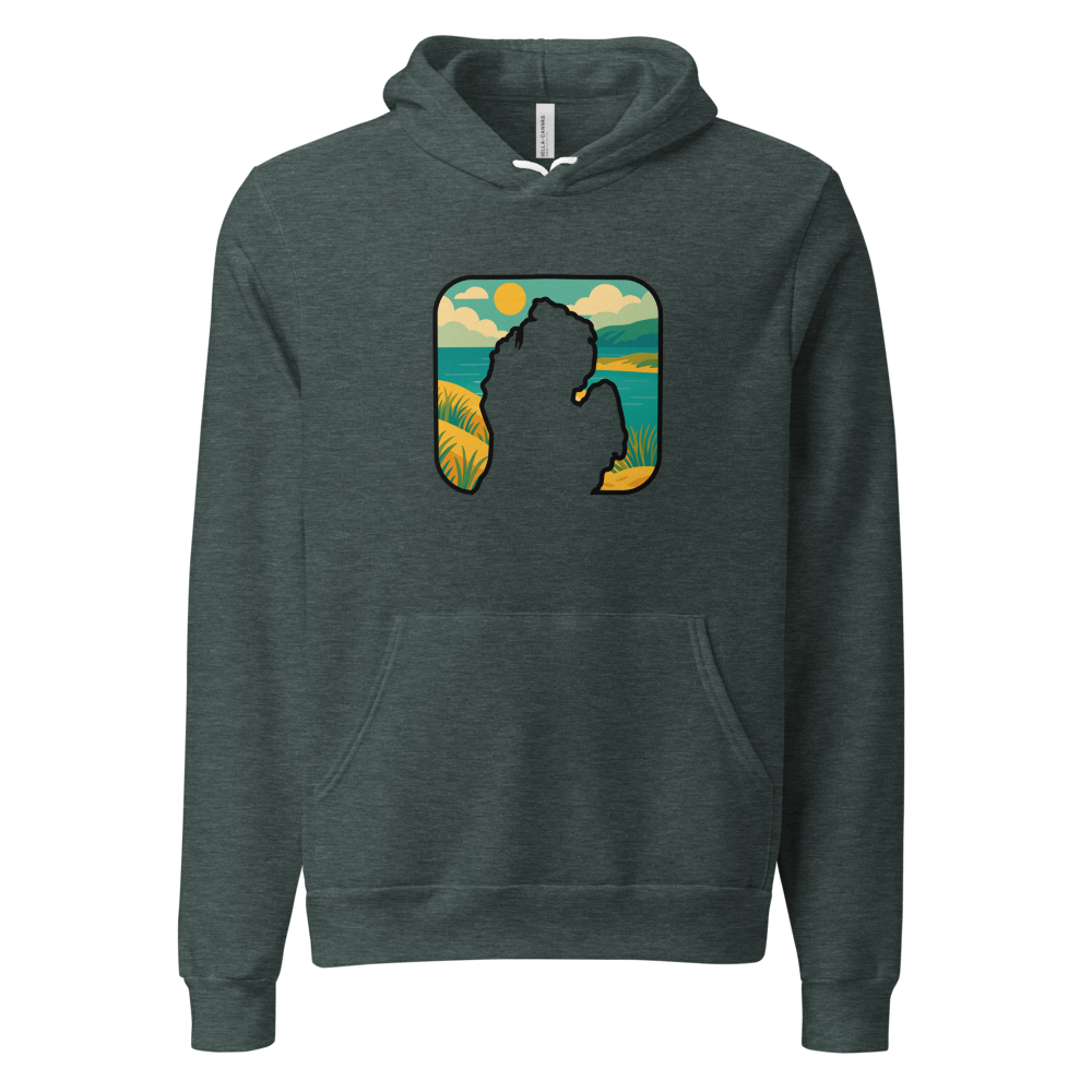 Dunes Hoodie - Heather Forest - front