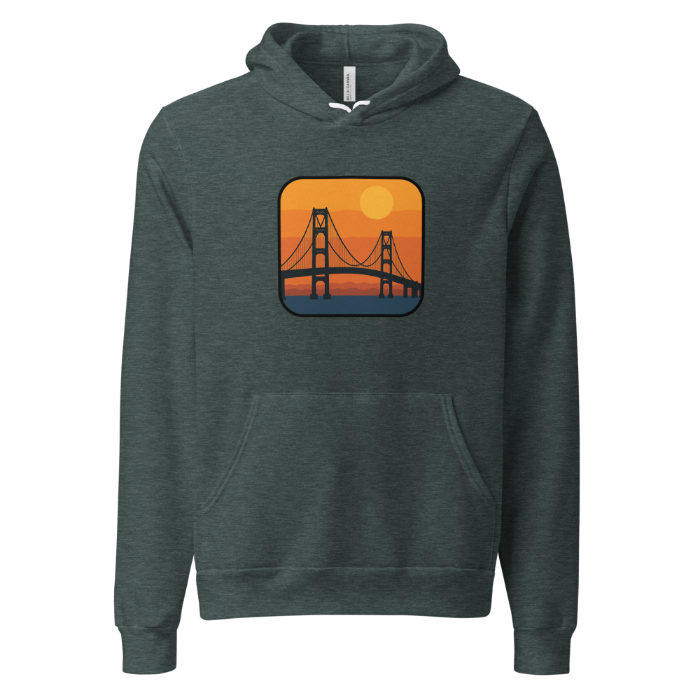 Lakes Mac Hoodie - Heather Forest - front