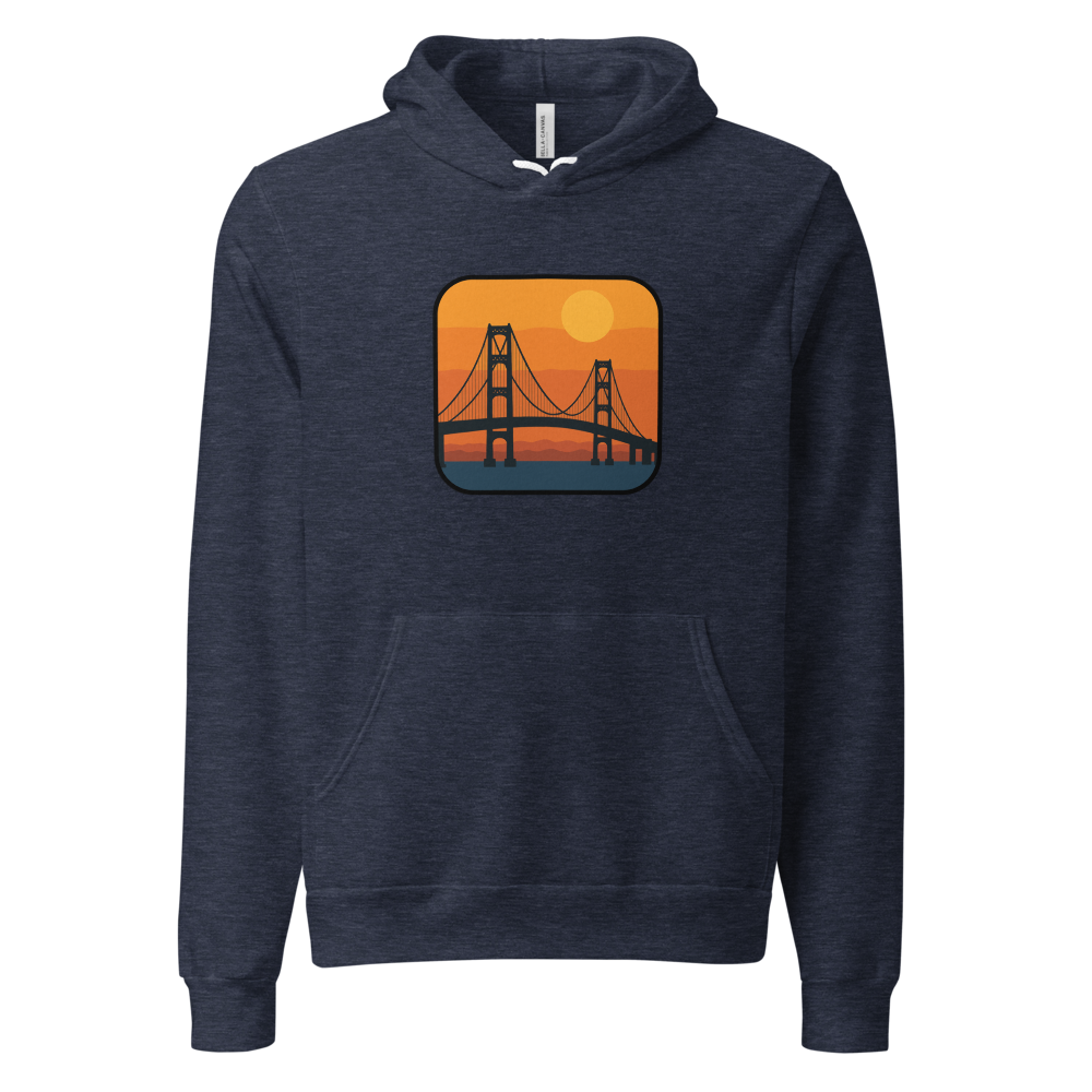 Lakes Mac Hoodie - Heather Navy - front