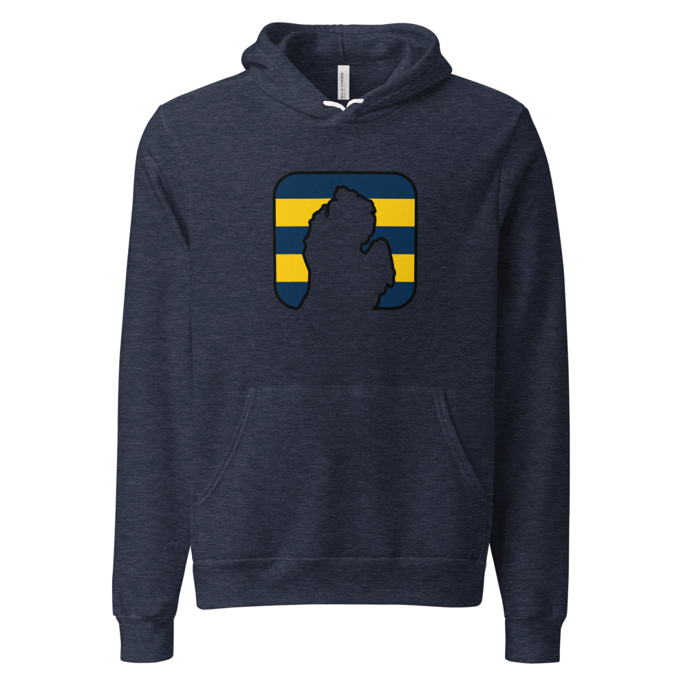 A2 Hoodie - Heather Navy - front