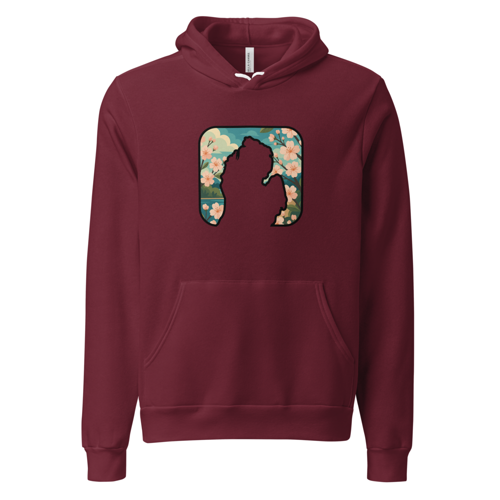 Cherry Blossoms Hoodie - Maroon - front