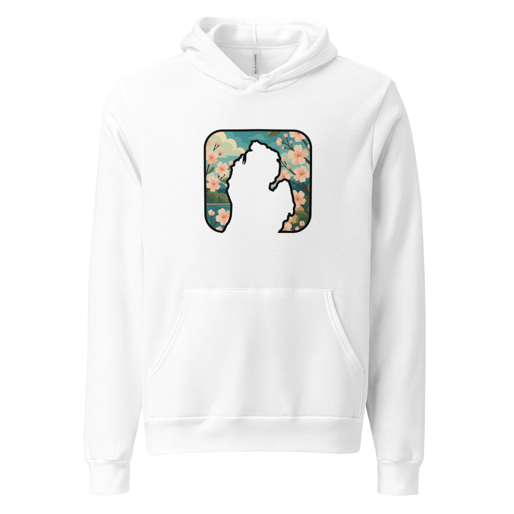 Cherry Blossoms Hoodie - White - front